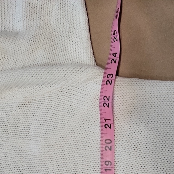 Gap Size XL Off-White Knit Hooded Sweater. Linen Blend. Excellent Used Condition - Picture 7 of 10